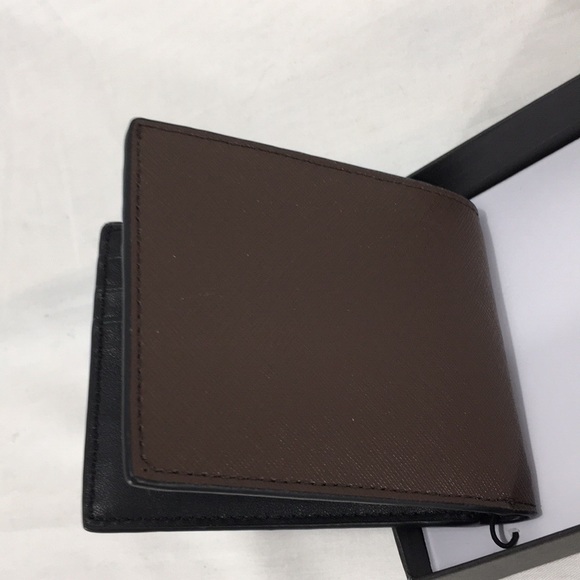 NWT Michael Kors Dark Brown Slim Bifold Wallet - Picture 2 of 5